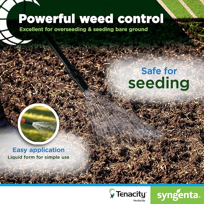Syngenta Tenacity Herbicide - Pre-Emergent and Post-Emergent Weed Control 8-oz. Liquid Weed Killer for Lawns and Turf Grasses Active Ingredient Mesotrione Herbicide (Pack of 2)
