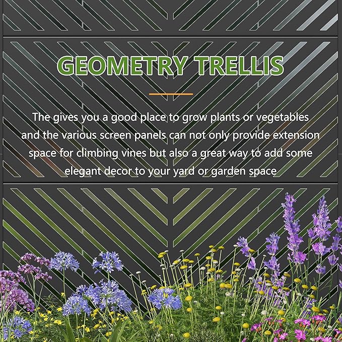 Casaphoria 72x47 Metal Raised Garden Bed with Trellis(2 Pack) Outdoor Planter Box with Wheels &amp Drainage Holes for Climbing Plants Flowers Elevated Garden Kit with Privacy Screen Black-Paral