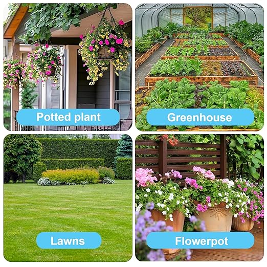 230FT Drip Irrigation SystemAutomatic Garden Watering System with 1/4 &amp 1/2 Tubing Adjustable Spray Nozzles &amp Sprinklers and Accessories for Garden Greenhouse Lawn Potted Plants