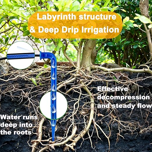 RISINGUP Solar Drip Irrigation System with Timer Programmable Smart Watering with 2200mAh Battery Automatic Plants Watering System for 30 Potted Plants Outdoor Garden Patio Balcony Greenhouse