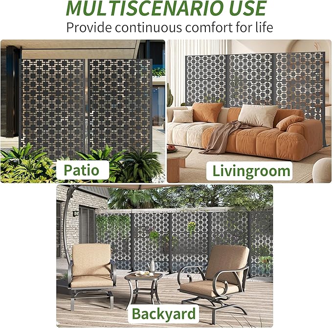 Metal Raise Garden Bed with Trellis Outdoor Indoor 73'' Tall Planter Box with Wheels Large Planter with Drainage Holes &amp Lockable Casters for Climbing Plants Vegetables Vines (Square B)