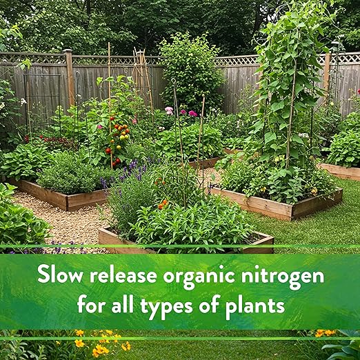 Down To Earth All Natural Fertilizers Organic Feather Meal - Slow Release Nitrogen Plant Food for Green Growth 12-0-0 40 lb
