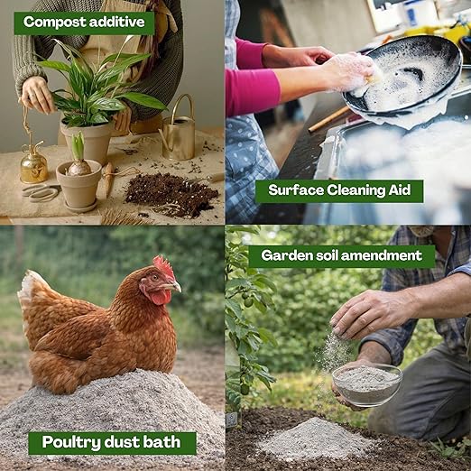 Natural Wood Ash Fertilizer for Plants – Organic Soil Amendment for Garden Lawn Compost Indoor Outdoor Plants Potassium Rich Plant Nutrients