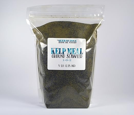Raw Supply Organic Kelp Meal 5 Pounds Natural Norwegian Kelp Seaweed Fertilizer for Vegetables Fruits Ornamentals
