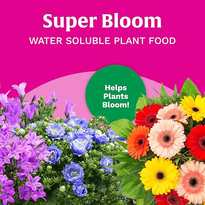 Scotts Super Bloom Water Soluble Plant Food 2 lb - NPK 12-55-6 - Fertilizer for Outdoor Flowers Fruiting Plants Containers and Bed Areas - Feeds Plants Instantly