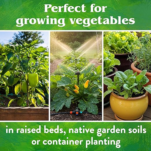 Down To Earth All Natural Fertilizers Organic Vegetable Garden - Plant Food for Vegetables Herbs Greens and Raised Beds 4-4-4 15 lb