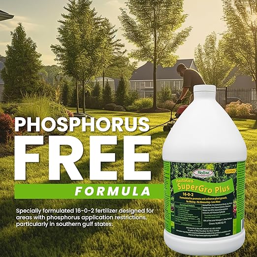 Medina Agriculture Products HastaGro 16-0-2 SuperGro Plus No Phosphorus Lawn Fertilizer with Molasses and Humic Acid