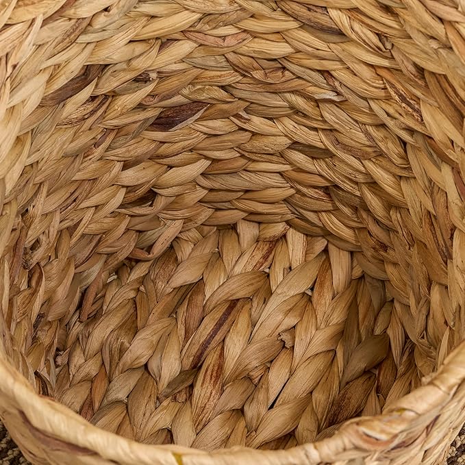 Water Hyacinth Woven Round 11 Storage and Planter Basket