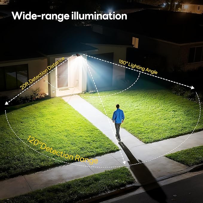 Battery Operated Motion Sensor Light4000mAh Rechargeable Battery Powered Spotlight 600 Lumen Outdoor IP65 Waterproof for PorchYardWallGarden with Dusk to Dawn (Brown-2pcs)