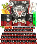 50 Tactiko Survival Vegetable Herb &amp Fruit Seed Kit - U.S.A. Harvested Varieties - Over 35000 Non-GMO Heirloom Seeds - Emergency Seed Vault in Waterproof Mylar Bag - Long-Term Storage