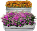 Sunnydaze 2-Tier Galvanized Steel Raised Garden Bed - for Flowers Plants and Vegetables - 94.5-Gal Soil Capacity - Silver