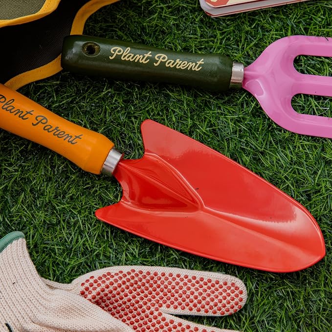 ban.do 2 Piece Gardening Hand Tools Cute Garden Tool Set Includes Hand Rake and Trowel with Beech Wood Handles Plant Parent