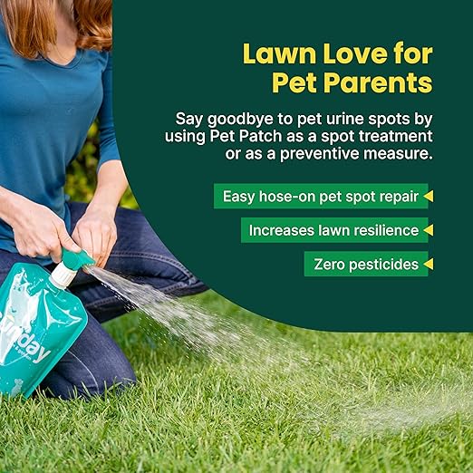 Sunday Pet Patch - Lawn Spots Repair - Repair &amp Prevent Grass Pet Spots - Easy Hose-On Formula - Covers Up to 2500 sq ft - 2 Pack - 42 Fl Oz
