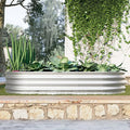 6x3x1ft Raised Garden Bed Kit Galvanized Planter Raised Garden Beds for Outdoor for VegetablesFlowers &ampHerbs Heavy Duty Rust-Resistant Easy Assembly