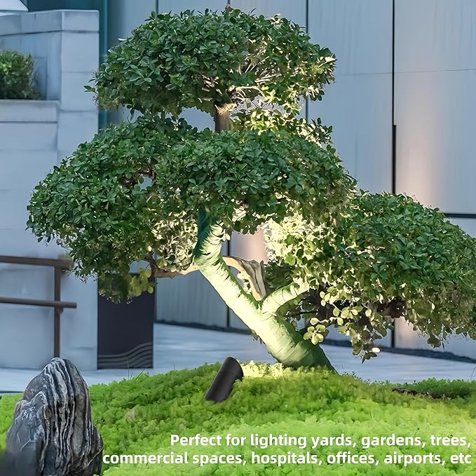 30W Spot Lights Outdoor 5500k Dusk to Dawn Flag Pole Light IP65 Waterproof Landscape Lighting with Light Sensor Ultra-Bright Auto On/Off Outdoor LED Spot Lights for Yard Garden