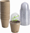 EBaokuup 20pcs Biodegradable Pots with Humidity Dome3 Plant Nursery Pots with Humidity DomeSeed Starter Pots Biodegradable Peat Pots for SeedlingsVegetables