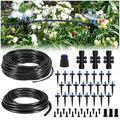 HIRALIY 140FT Quick Connect Garden Watering System with Adjustable Vortex Drippers Saving Water Automatic Drip Irrigation Kit for Raised Bed and Plants Vegetable Garden