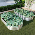2Pcs 6x3x1ft Raised Garden Bed Kit Galvanized Planter Raised Garden Beds for Outdoor for VegetablesFlowers Herbs Heavy Duty Rust Resistant Easy Assembly