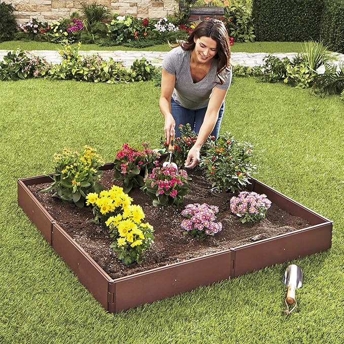 The Lakeside Collection Raised Garden Bed with 8 Adjustable Panels