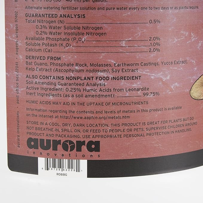 Roots Organics ROBBG Natural Organic Buddha Bloom Plant Fertilizer for Indoor Outdoor Container Plants and Hydroponics 1 Gallon