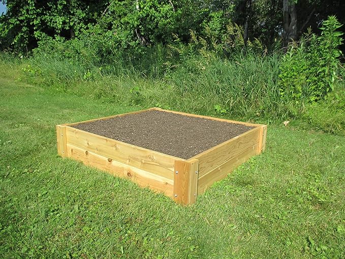 Infinite Cedar Premium Cedar Raised Garden Bed - 1 Thick Wood (4' x 4' x 11 H)