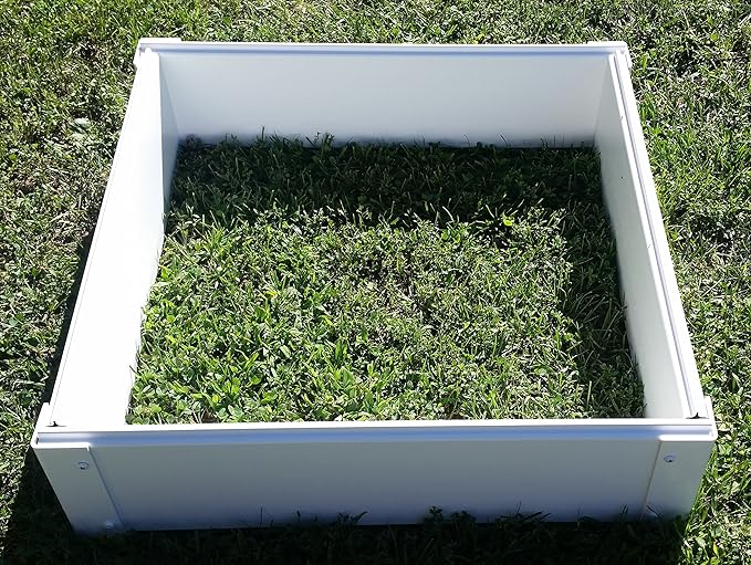 2 x 2 Stack-able White Vinyl Raised Garden Bed