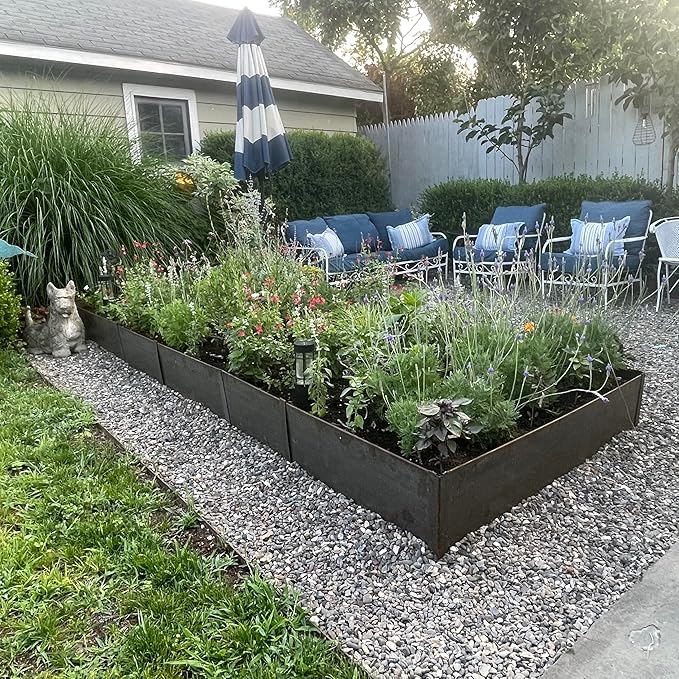 Edge Right - Raised Garden Bed Kit - COR-Ten Steel (14 COR-Ten Steel 2 FT x 2 FT)