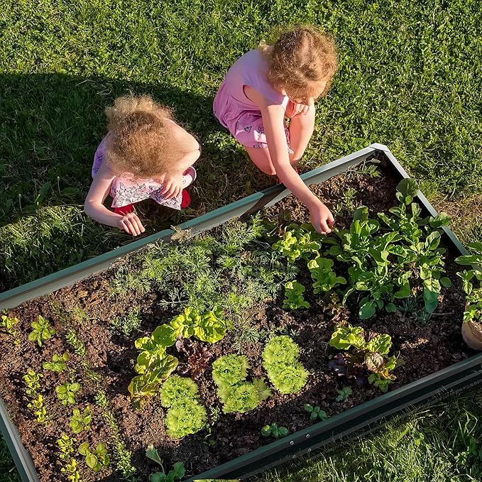 Devoko 6 x 3 x 1 FT Raised Garden Beds Outdoor Galvanized Planter Box Metal Raised Beds for Flower Vegetables Herb