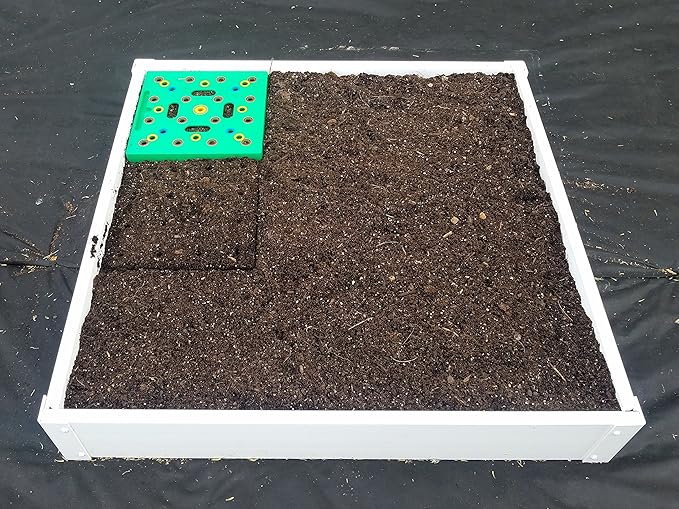 3 x 3 Square Foot Design Stack-able White Vinyl Raised Garden Bed
