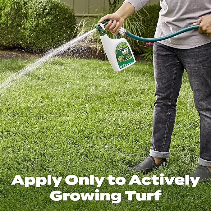 Scotts Liquid Green Max Lawn Food: 2000 sq. ft. 2-in-1 Fertilizer and Iron Supplement Use on Any Grass Type 32 oz.