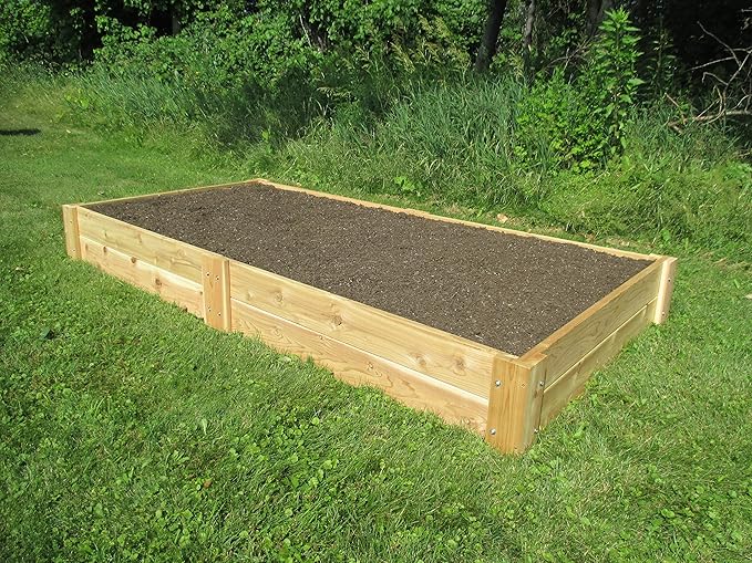 Infinite Cedar Premium Cedar Raised Garden Bed - 1 Thick Wood (4' x 8' x 11 H)
