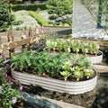 8x4x1ft Raised Garden Bed Kit Galvanized Planter Raised Garden Beds for Outdoor for VegetablesFlowers Herbs Heavy Duty Rust Resistant Easy Assembly