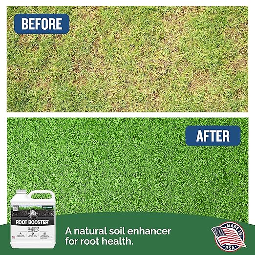 Turf Titan Root Booster – Grass Probiotic &amp Garden Booster – Natural Liquid Probiotic for Lawn Care – Green Lawn Enhancer for Yard Maintenance – Covers up to 8000 Sq Ft