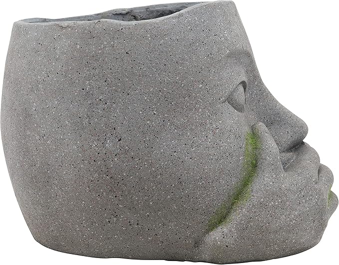 Generic Resin 9 H NO Speak Planter Gray