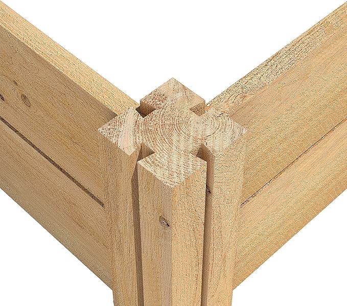 Greenes Fence Classic Cedar Raised Garden Bed 4' x 4' x 7 (1/2 Thick) - Made in USA with North American Cedar