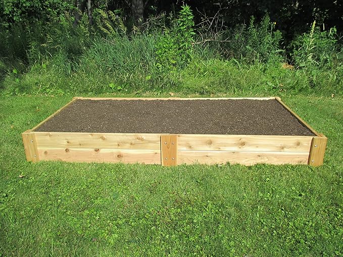 Infinite Cedar Premium Cedar Raised Garden Bed - 1 Thick Wood (4' x 8' x 11 H)