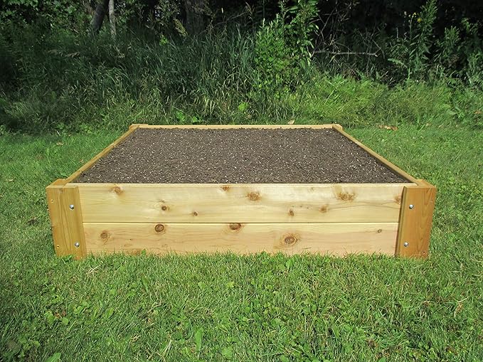 Infinite Cedar Premium Cedar Raised Garden Bed - 1 Thick Wood (4' x 4' x 11 H)