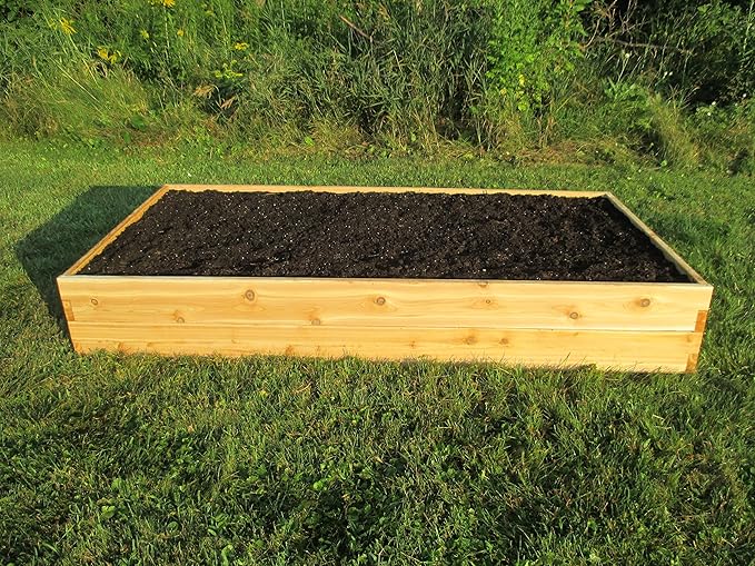 Infinite Cedar Premium Cedar Raised Garden Bed - 3' x 6' x 11 - Handcrafted in Maine from North American Western Red Cedar Wood