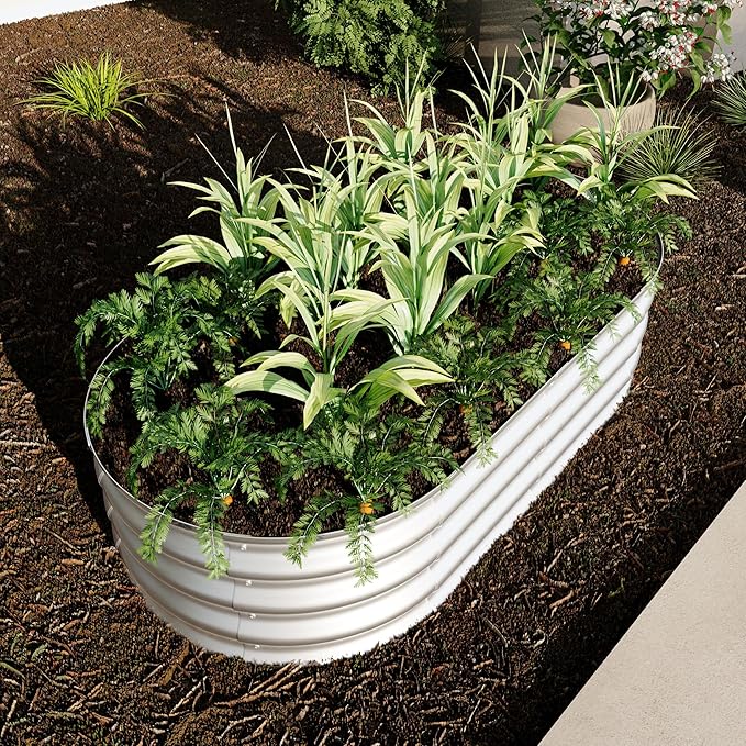 4x2x1ft Raised Garden Bed Kit Galvanized Planter Raised Garden Beds for Outdoor for VegetablesFlowers Herbs Heavy Duty Rust Resistant Easy Assembly