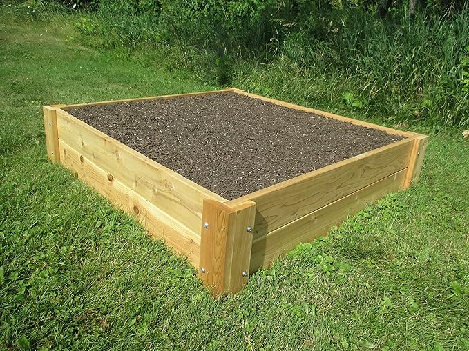 Infinite Cedar Premium Cedar Raised Garden Bed - 1 Thick Wood (4' x 4' x 11 H)