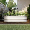 ZSQ Raised Garden Bed Kit Galvanized Planter Raised Garden Beds for Outdoor for VegetablesFlowers &ampHerbs Heavy Duty Rust-Resistant Easy Assembly (1 4x2x1ft)