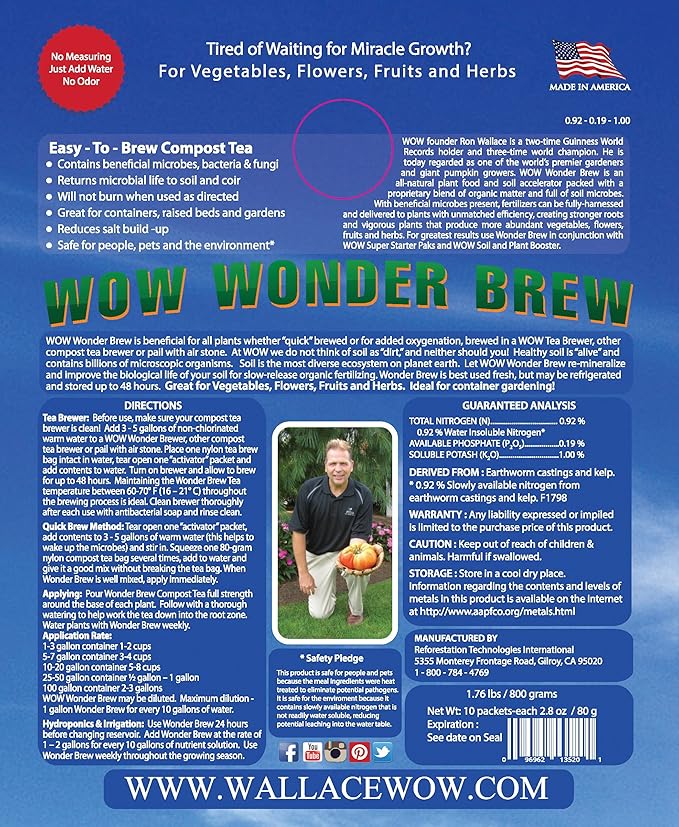 Wallace Organic Wonder Wonder Brew Compost Tea
