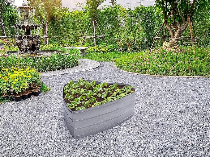 Plant &amp Plot Galvanized Raised Garden Beds Outdoor // Planter Raised Beds for Gardening Vegetables Flowers // Large Metal Garden Box (Silver) // Tool-Free Assembly