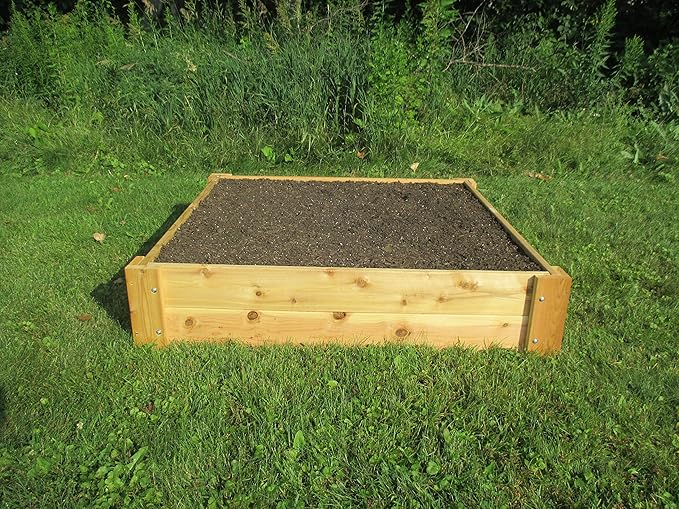 Infinite Cedar Premium Cedar Raised Garden Bed - 1 Thick Wood (4' x 4' x 11 H)